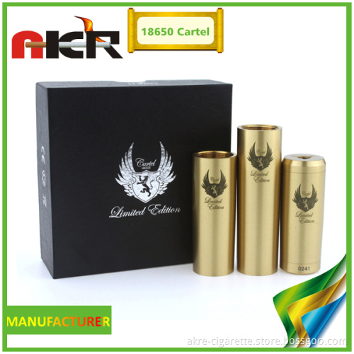 High Quality E Cigarette Mechanical Cooper Cartel Mod Fit for 18650/18500/18350 Battery